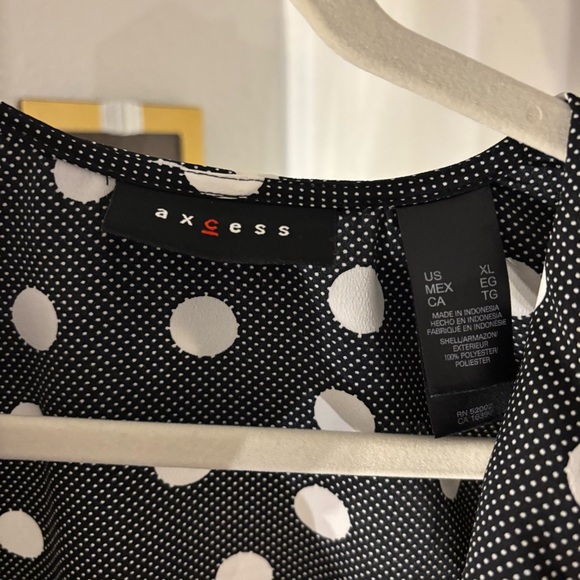 Polka Dot Ruffle Wrap Top - Picture 2 of 3